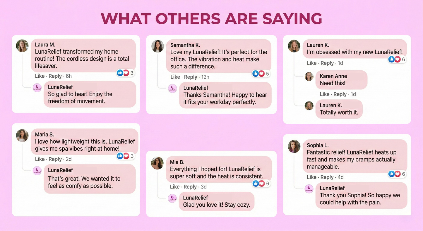 🌸 LunaRelief™ Wireless Warming Comfort Belt